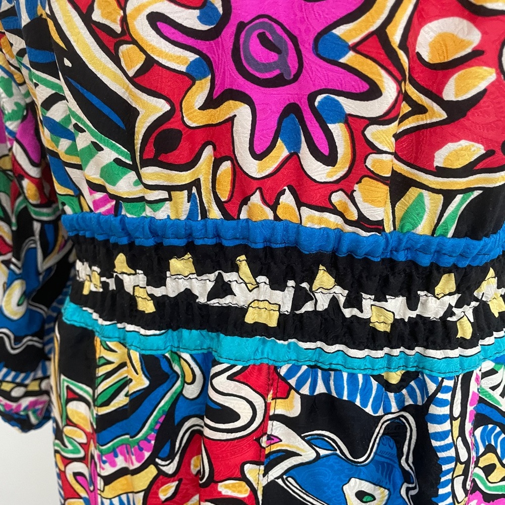 Vintage Floral Silk Diane Freis Dress - Picture 5 of 7